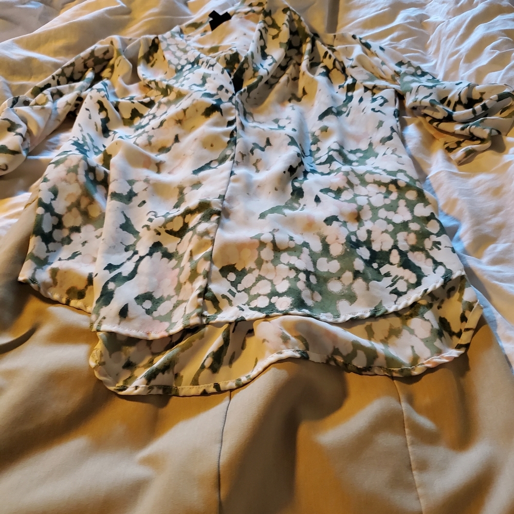 Massimo Floral Blouse with George Tan Skirt